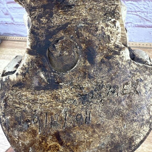 Metal Mulisha Life Size Skull Made 9/12/2011. Cracked. 7" Tall - Picture 9 of 10